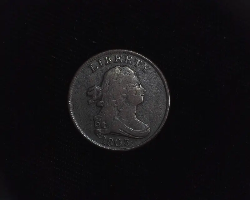 1803 Draped Bust Half Cent F - US Coin