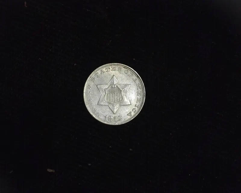 1852 Three Cent Silver BU Choice - US Coin