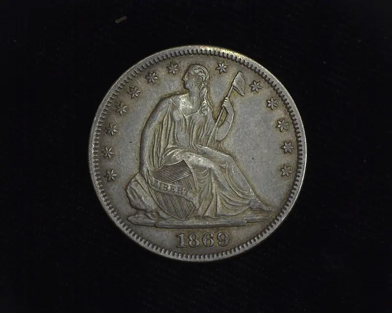 1869 Liberty Seated Half Dollar XF/AU - US Coin