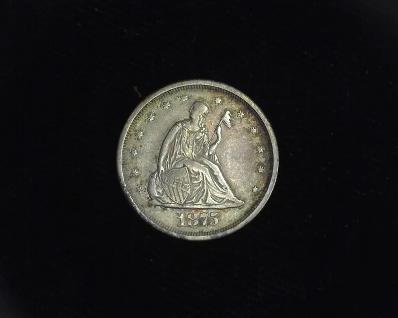 1875 S Liberty Seated Twenty Cents VF - US Coin