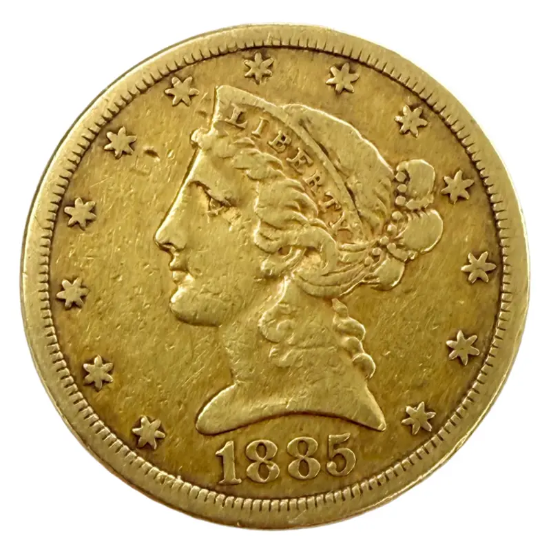 1885 $5 Liberty Gold Half Eagle (Low Premium)