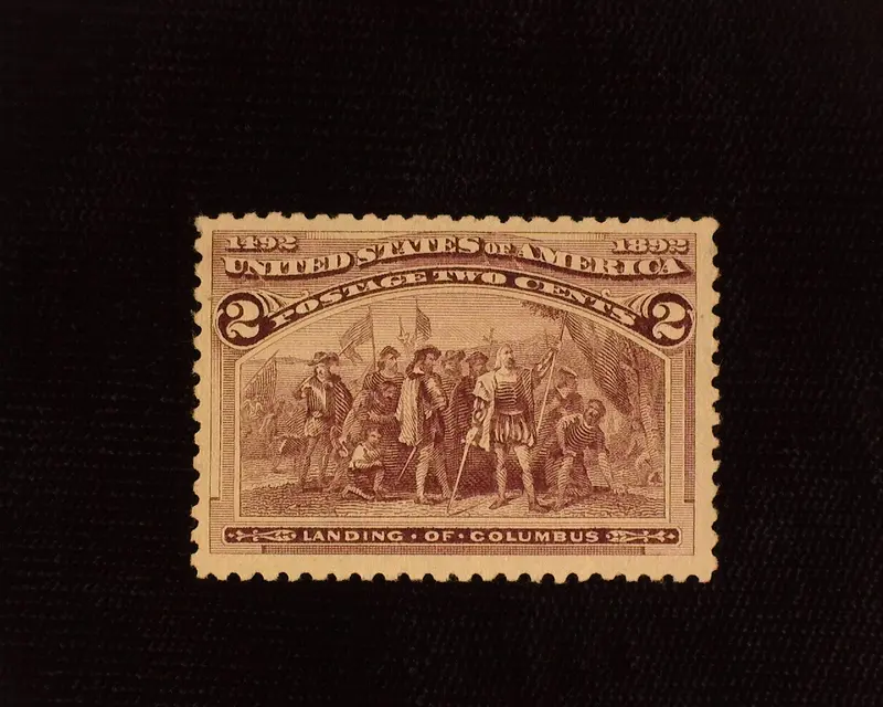 #231 2c Columbian Rich color. Mint Vf/Xf LH - US Stamp