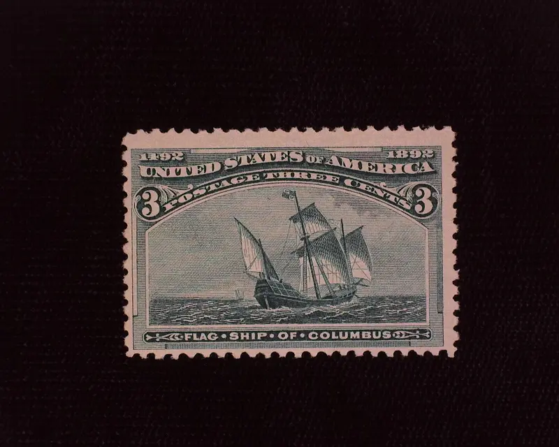 #232 3c Columbian Fresh. Mint VF NH - US Stamp