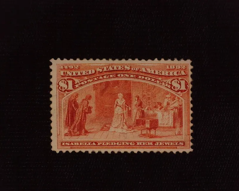 #241 Mint Regummed stamp appears NH. Deep color. F US Stamp
