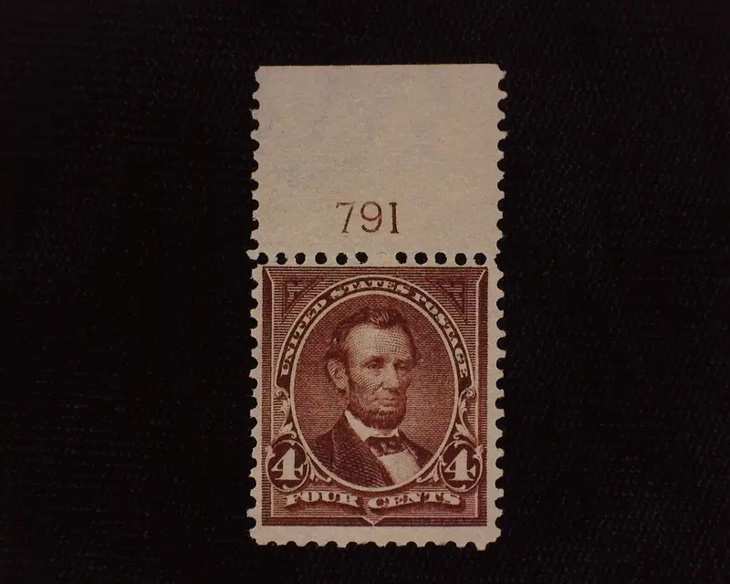 #280 Mint Rich color, plate number single. F NH US Stamp