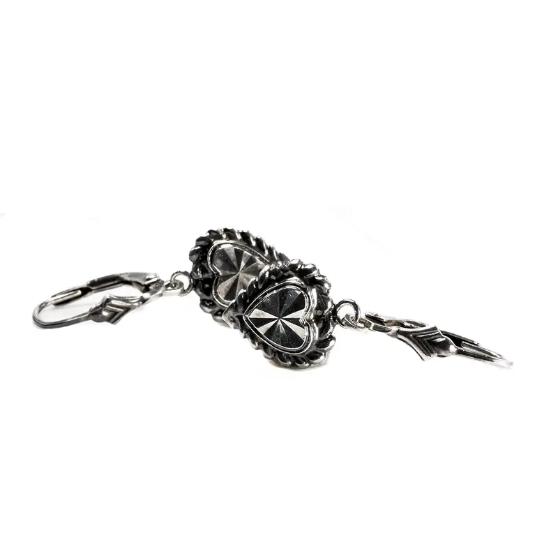 Beverly Hills Silver Heart Earrings
