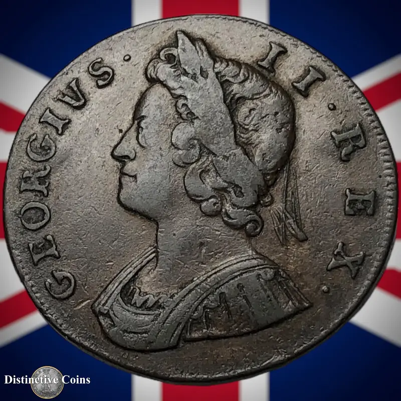 Great Britain 1732 Half Penny 1/2d GB5042