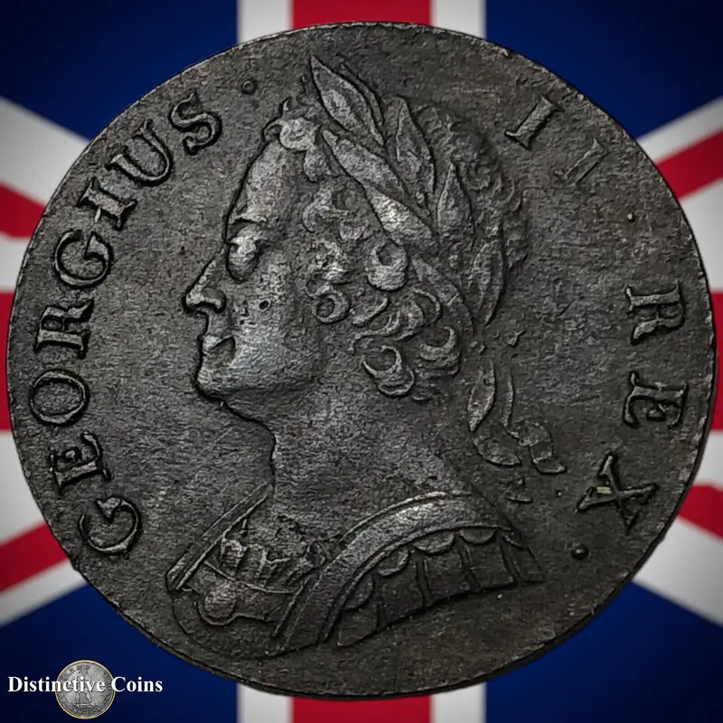 Great Britain 1743 Half Penny 1/2d GB5081