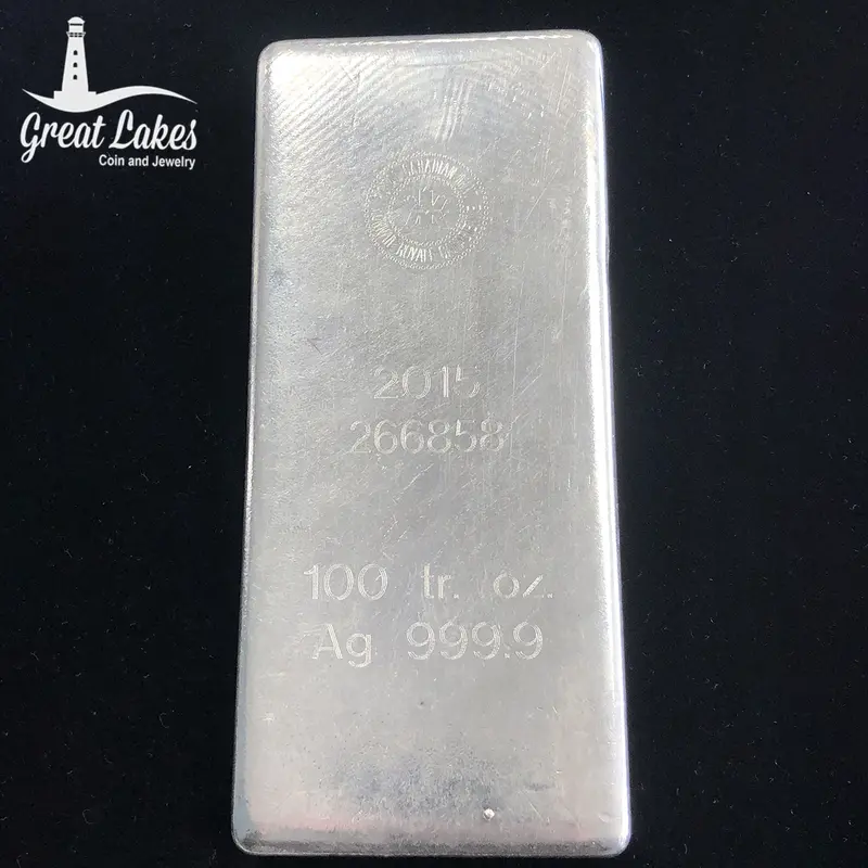 Royal Canadian Mint 100 oz Silver Bar