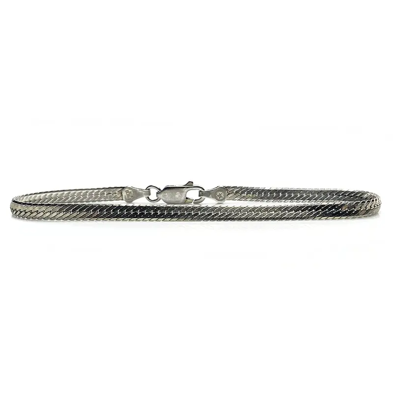 Silver Herringbone Bracelet