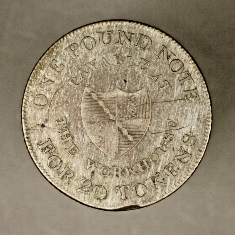 Warwickshire Birmingham 1811 Shilling VF payable at workhouse